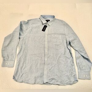 Johnston and Murphy 2XL Men's Blue Checkered Shirt TAGS ON